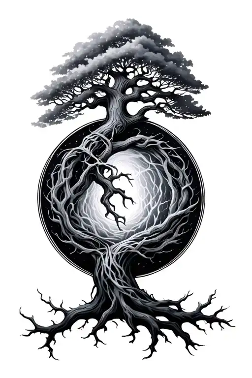 Storm And Tree Of Life Intertwined
