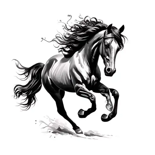 Rose And Horse Galloping