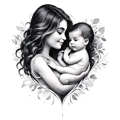 Puzzle Piece Mother And Baby