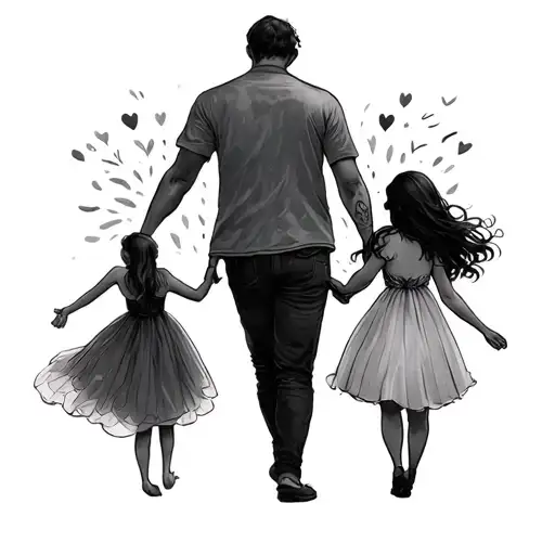 Father Daughter Holding Hands