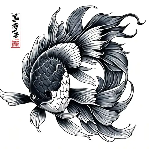 Koi Calligraphy Carp