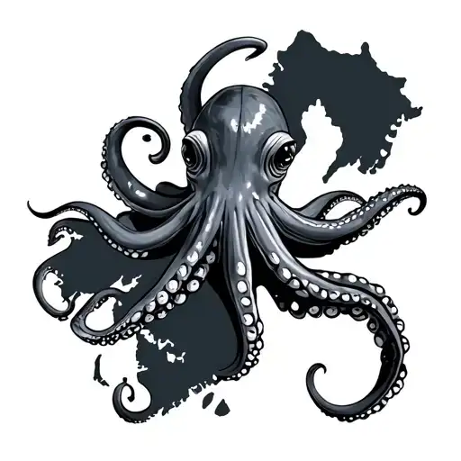 Octopus With Nova Scotia Map