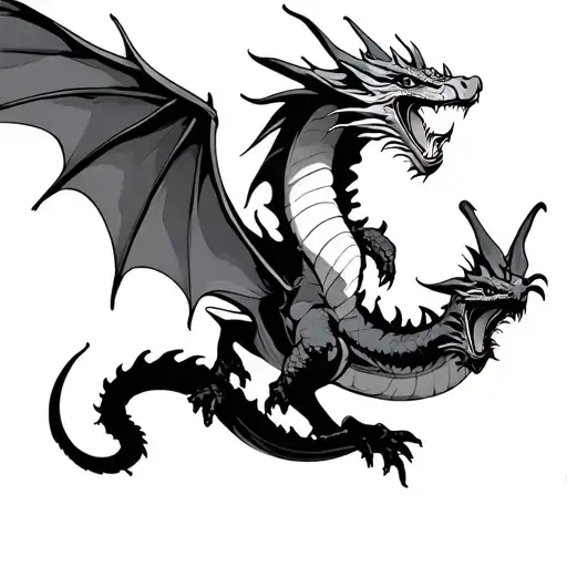 Dragon Flying Over Casual