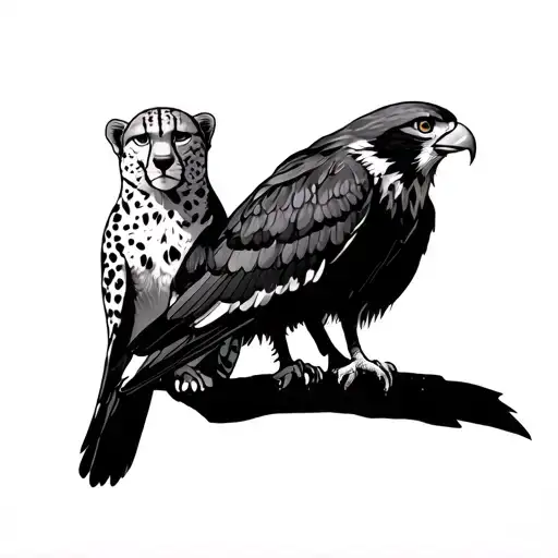 Cheetah And Falcon