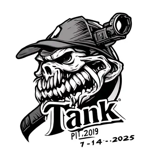 Animated Pittull In My Forearm With The Name Tank Under It And Date 11-19-2019 And Under It 7-4-2025