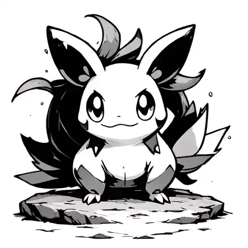 Feelinara Pokemon On A Stone Paper