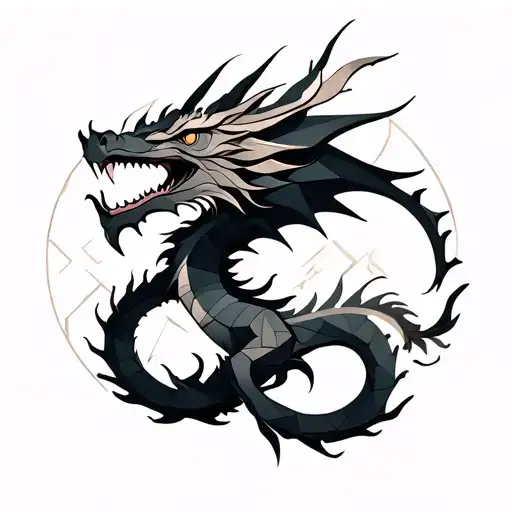 Dragon Zodiac Geometrical