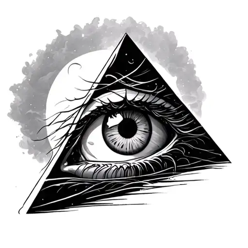 Pyramide With An Eye Inside