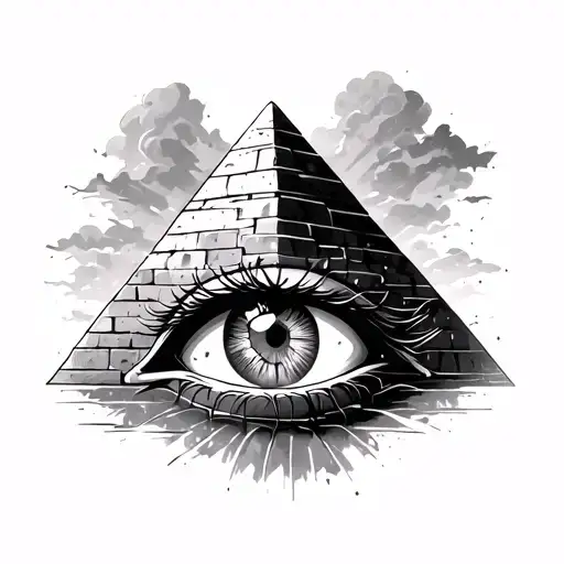 Pyramide With An Eye Inside Roman Coloseum