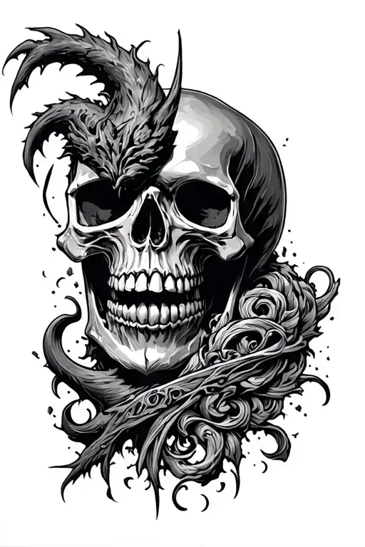 Good Vs Evil Skull