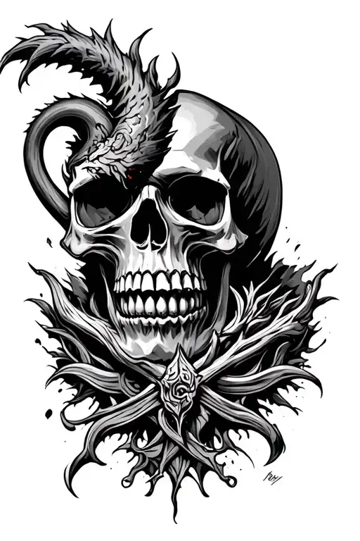 Good Vs Evil Skull