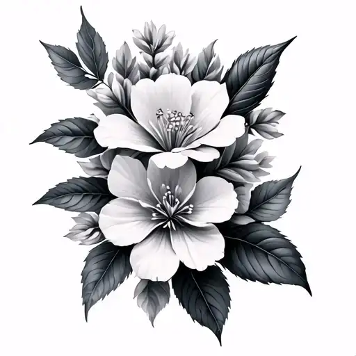 A Realism Nature Tatto On My Scapula To My Shoulder Herry Blossoms