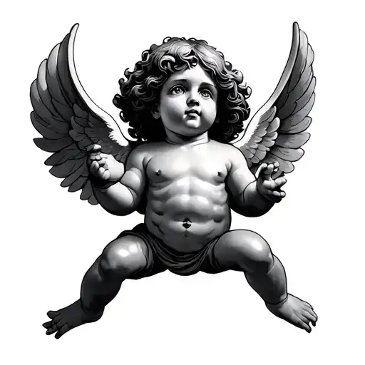Cherub Reaching Up