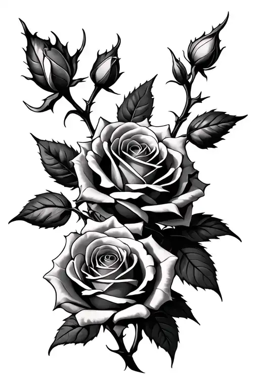 23 Roses With Thorns