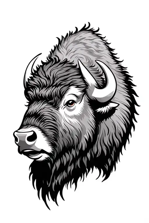 Bison Head And Neck