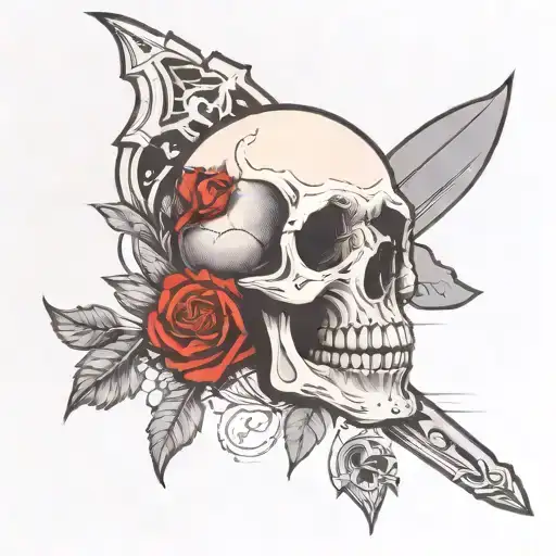 Skull With Shapes Inspired