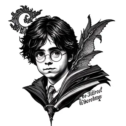 Harry Potter Themed Sleeve Tattoo Design