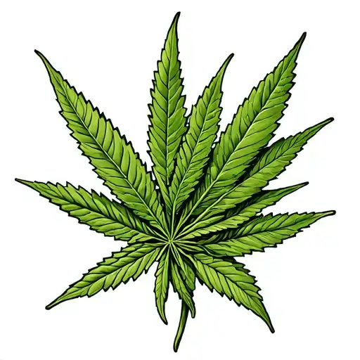 Green Eso Card With Marihuana Instead Of Leaves Version