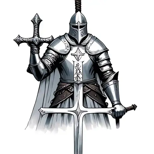 Knight Templar Knight With A Sword