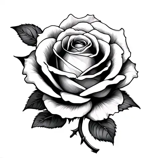 A Big Rose With Dian In The Middle