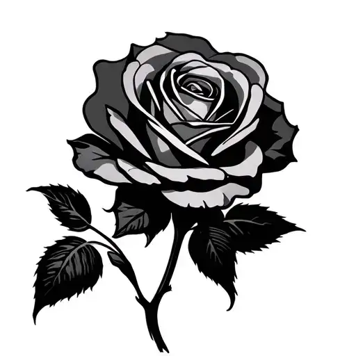 Dian With A Rose Outlining The Name