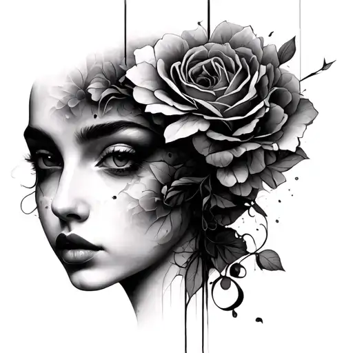 Surrealist Woman Face