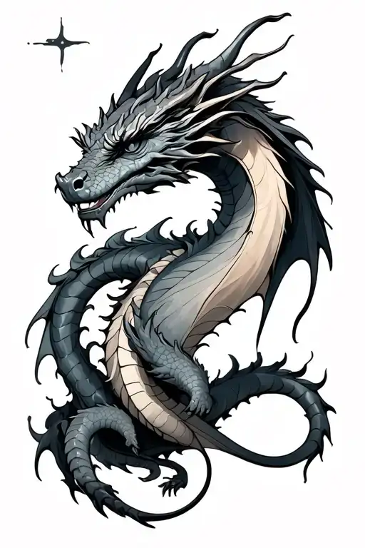 Fantasy Book With Dragon Intertwined