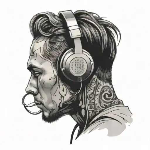 A Young Man Wearing Over Earrng Headphone