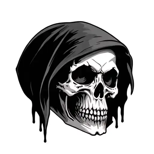Grim Reaper Skull Mysterious And Dark