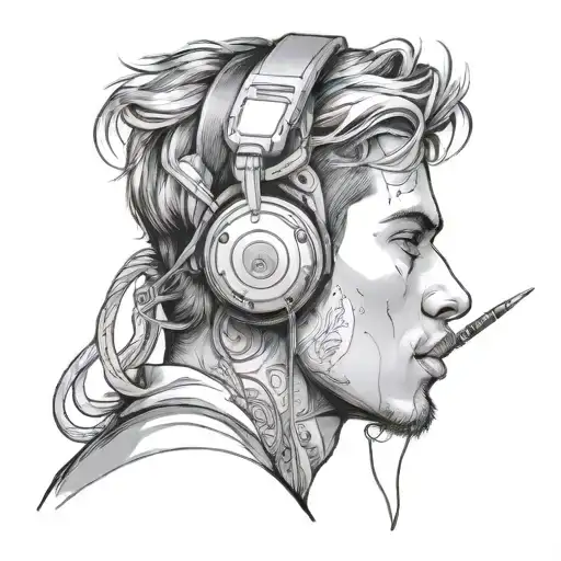 A Young Man Wearing Over Earrng Headphone To Embody Hear My Inside Voice