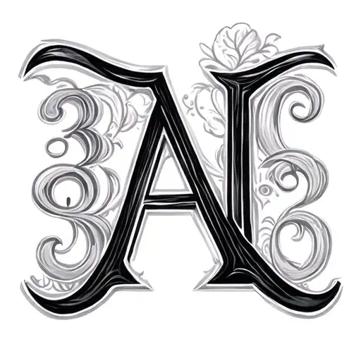 Letters A And L And Number 3 And 5