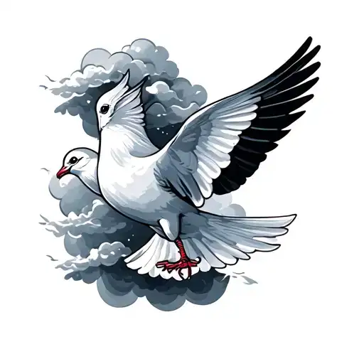 Dove And Clouds