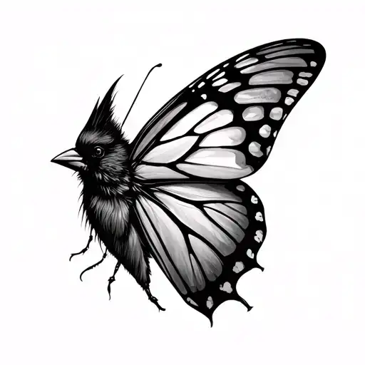 Monarc Butter Fly With Cardinal