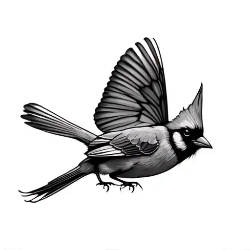 Monarc Butter Fly With Cardinal Flying