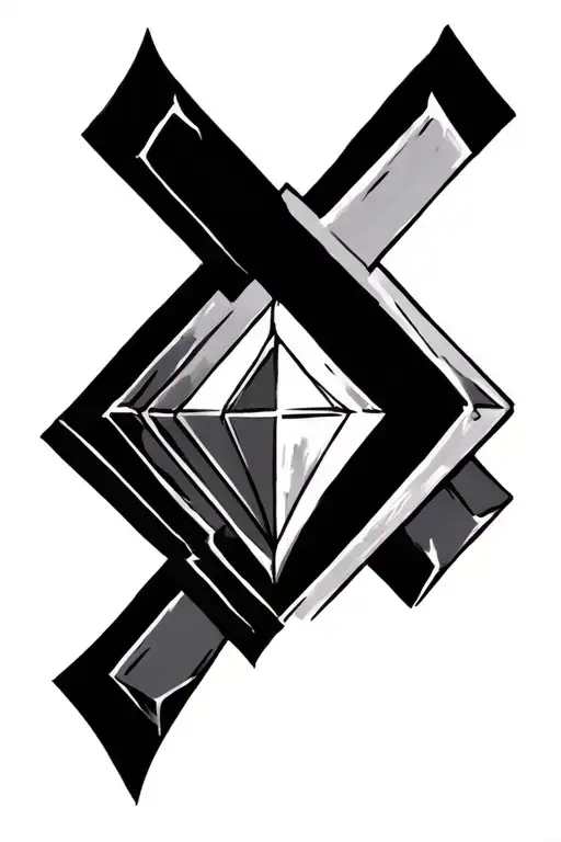 Diamond With A Jesus Cross Going Through The Middle