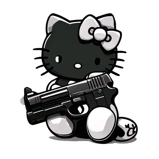 Hello Kitty With Gun