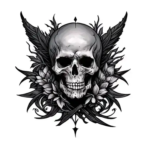 Chest Goth Tattoo Design Inspired