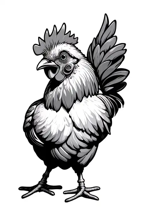 A Grandma As A Chicken