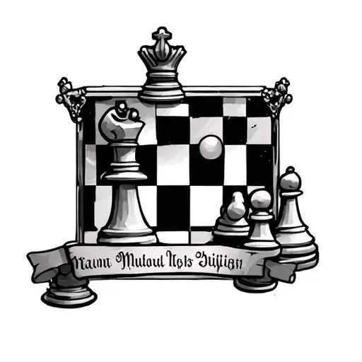 Queen Chess Piece And Name Written