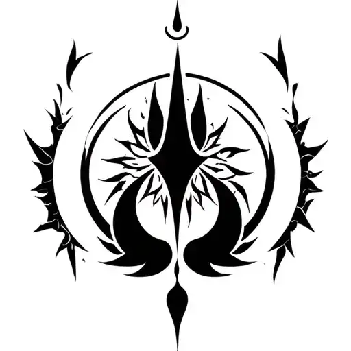 Aquarius Zodiac Symbol With A Silhouette