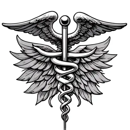 Caduceus With Amore Fati Arm