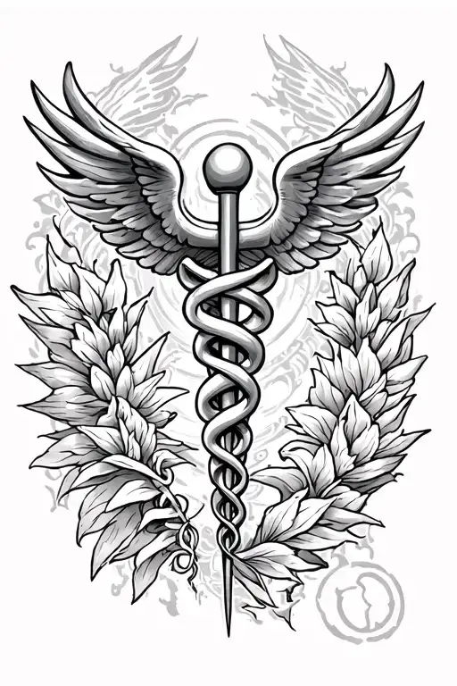 Caduceus Tattoo Badass