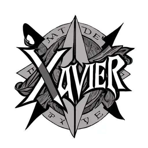 Name Tattoo Design Xavier