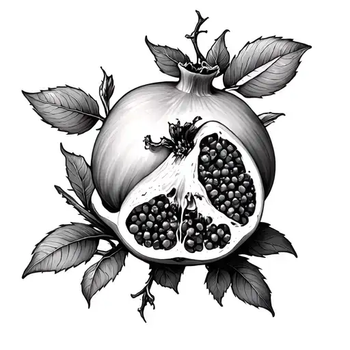 Pomegranate Lineart