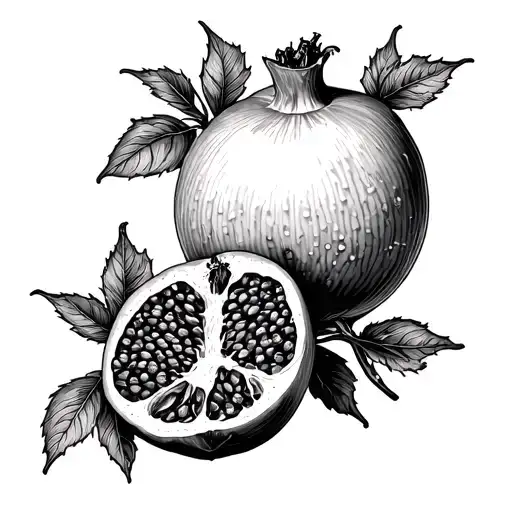 Pomegranate Lineart