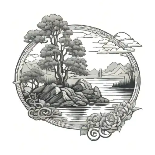 Strength Calm Peaceful Scene