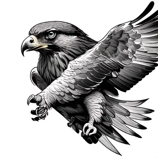 Hawk Tattoo Realism Tattoo Sleeve