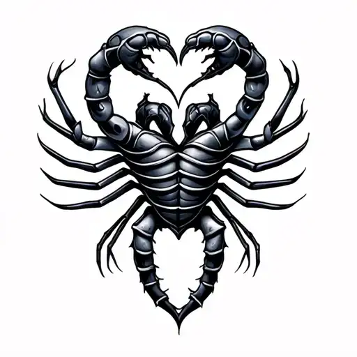 Cancer And Scorpio Lovers Intertwined Hearts