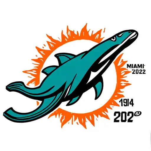 Miami Dolphins Logo With 1954-2022