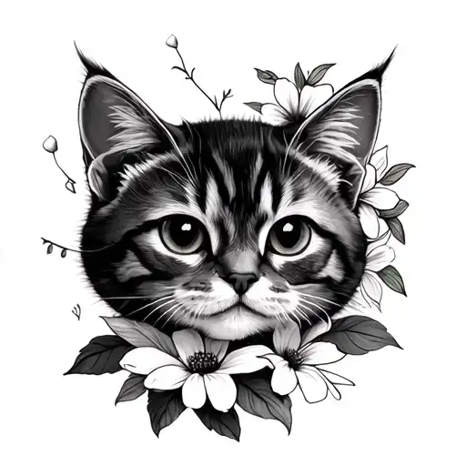 Flowers Cats Cute